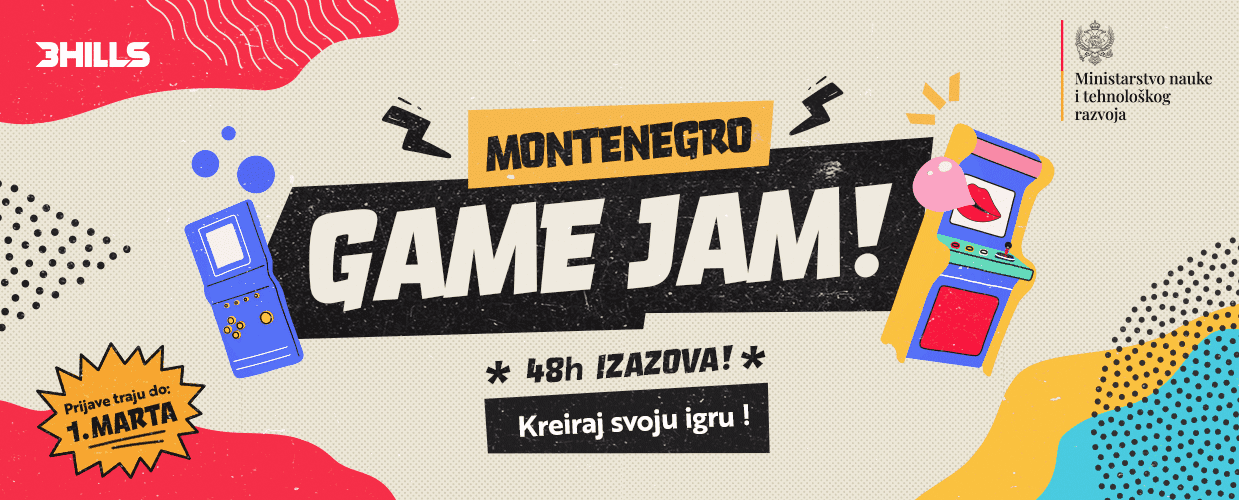 cover photo for news post titled 3Hills Montenegro Game Jam: 48 Hour Challenge